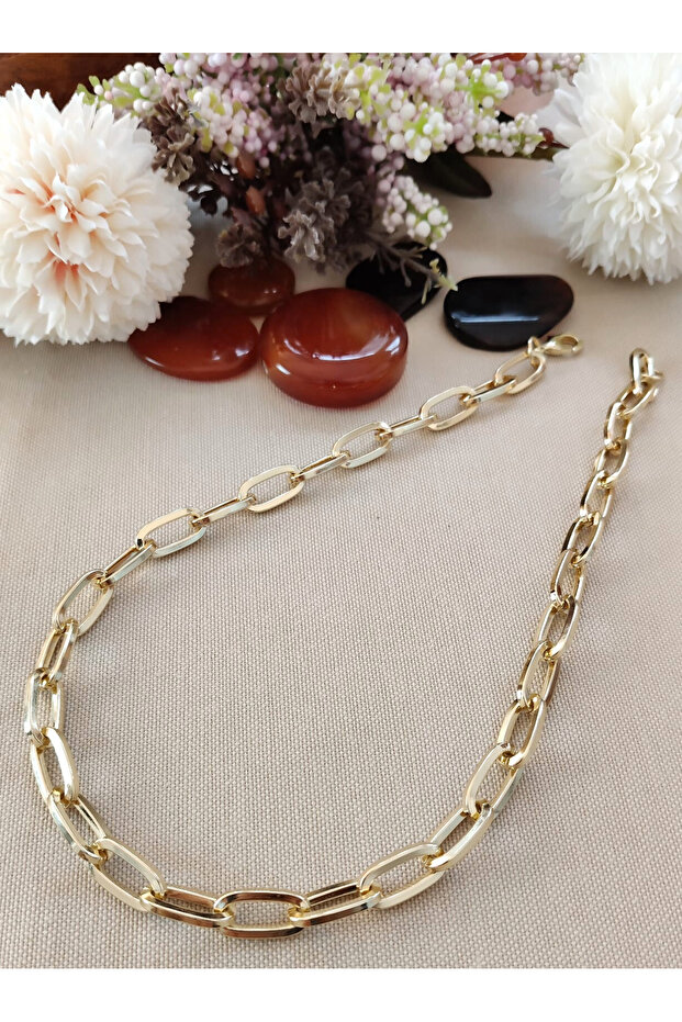 Premium Model Thick Ring Luxury Steel Necklace, Non-Tarnish, 45 cm