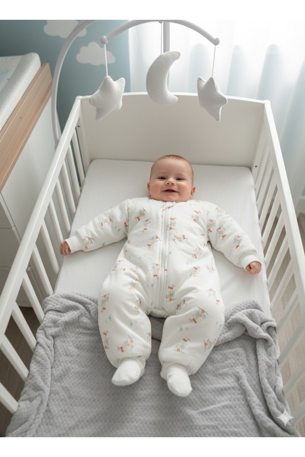 Baby Girl Sleeping Bag-92 (Height 66Cm-Chest Width 35cm) Organic Cotton Fabric