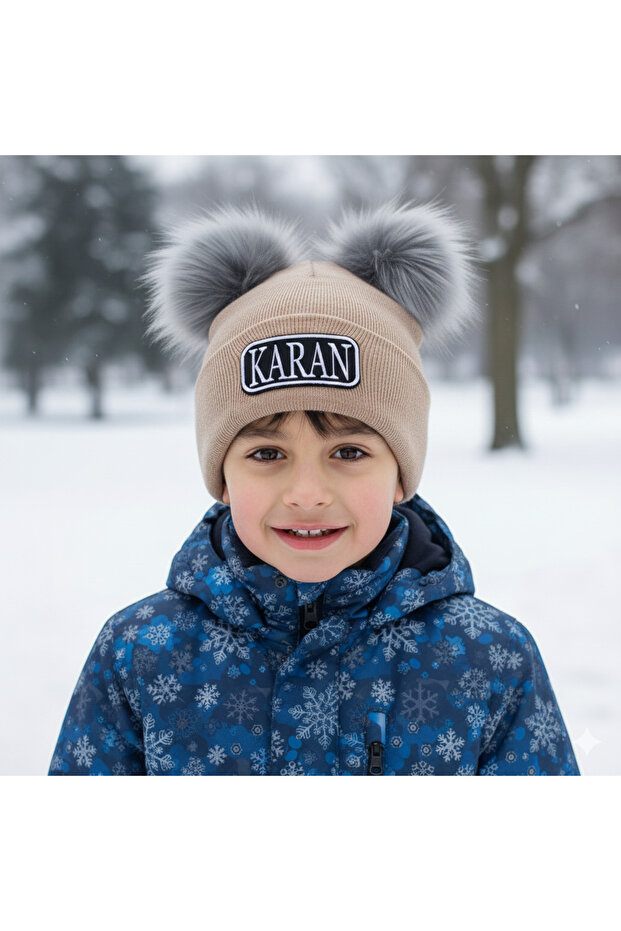 İsimli ponponlu bere - 1