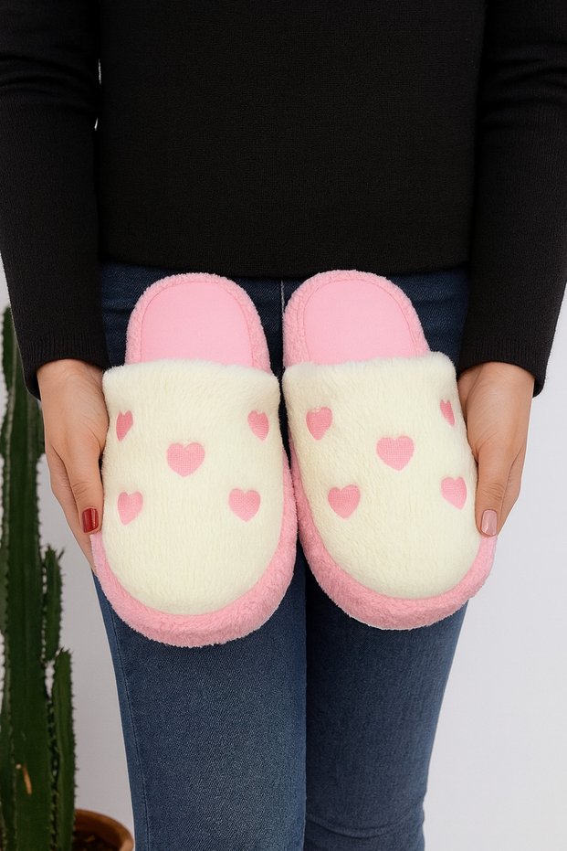 Women's House Slippers Plush Christmas Figured Slippers Dowry and Bundle Slippers Do Not Make Noise Thick Sole