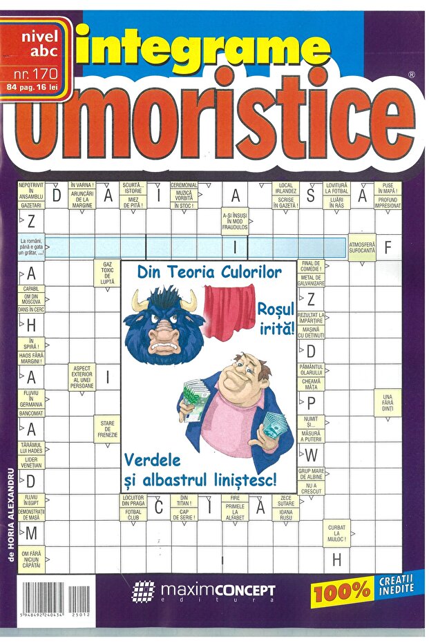 Humorous Integrames 170, intermediate level - Concept - 1