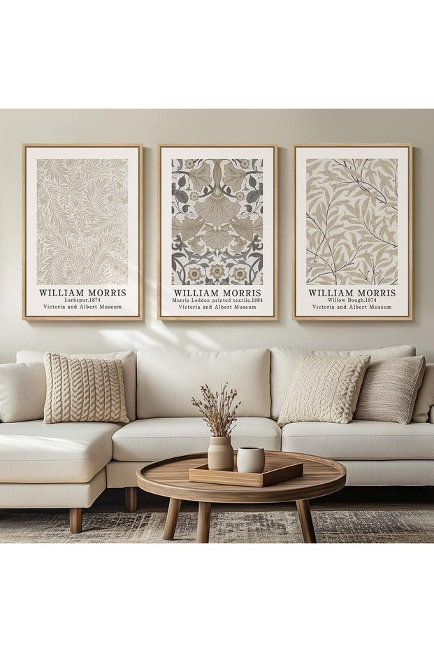 Set of 3 Abstract Minimalist Canvas Art 40x60cm Framed Wall Art Paintings