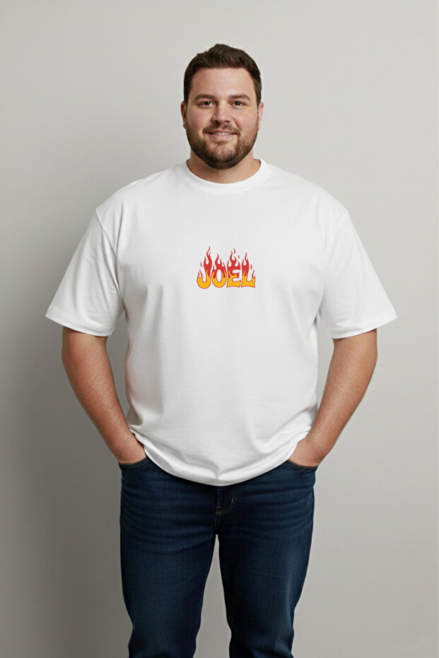 T-Shirt Big Size 5XL | 100% Cotton Comfortable Fit Men's Tshirt Joel Printed