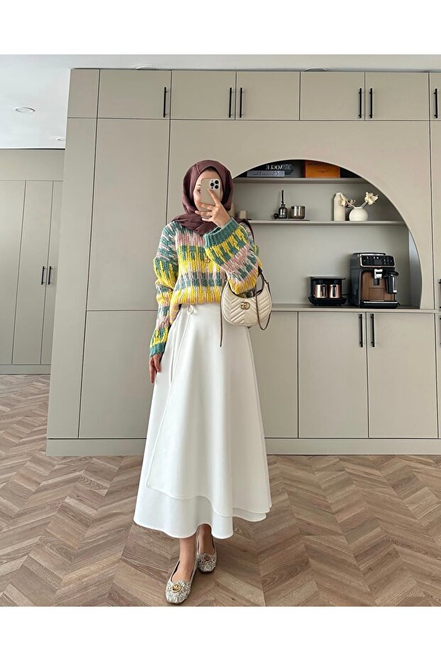 Anvelop Bağlamalı Scuba Etek - 2