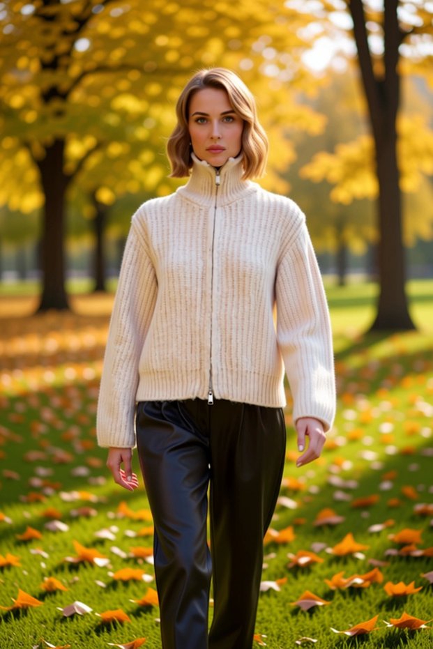 Women's Wide-Fit Zippered Knit Cardigan Soft Touch and Comfort That Complements Your Casual Style