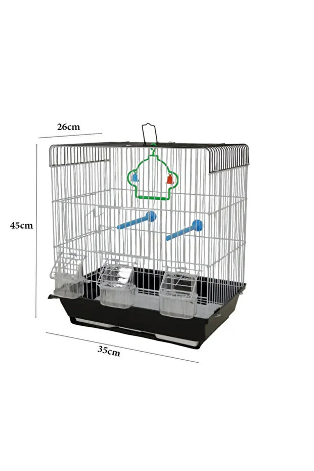 Metal birdcage with rectangular edges - 1