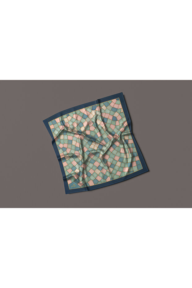 Soft Mozaik İpek Eşarp - 3