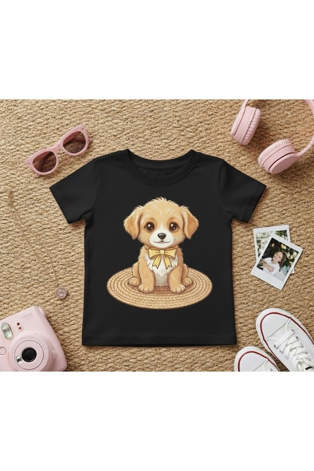 100% Cotton Dog Printed Children's T-Shirt