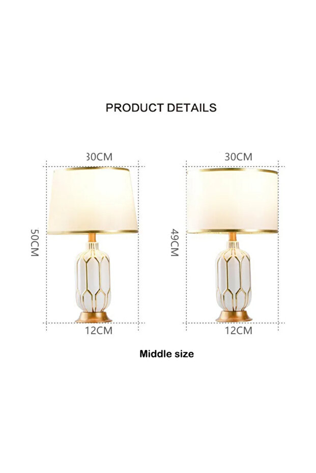 مصباح طاولة سيراميك عتيق - 4