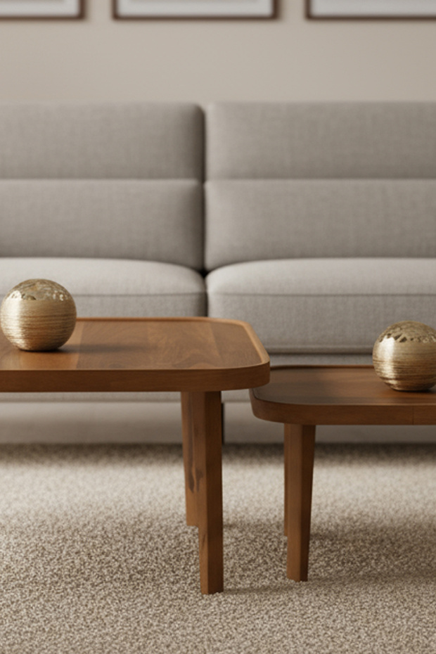 Pera Orta Sehpa İkili Set Meşe - 2