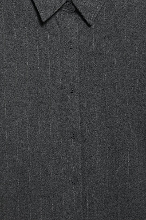 İnce çizgili gömlek - 7