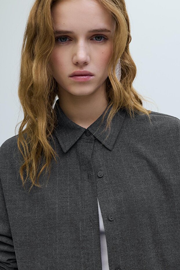 İnce çizgili gömlek - 2