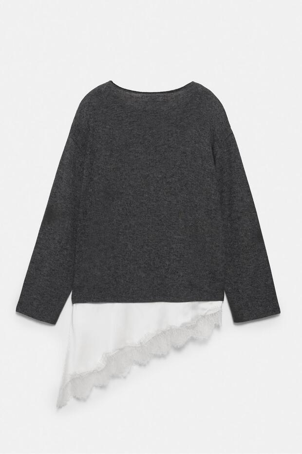 Dantel detaylı t-shirt - 8