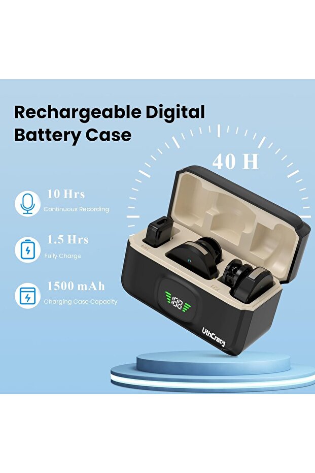 Delieu Q8 Wireless Lavalier Microphone — Lightning & USB-C, 1000ft Range, Noise Cancellation - 5