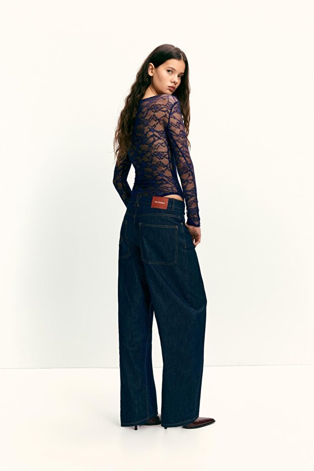 Dantelli uzun kollu body - 2