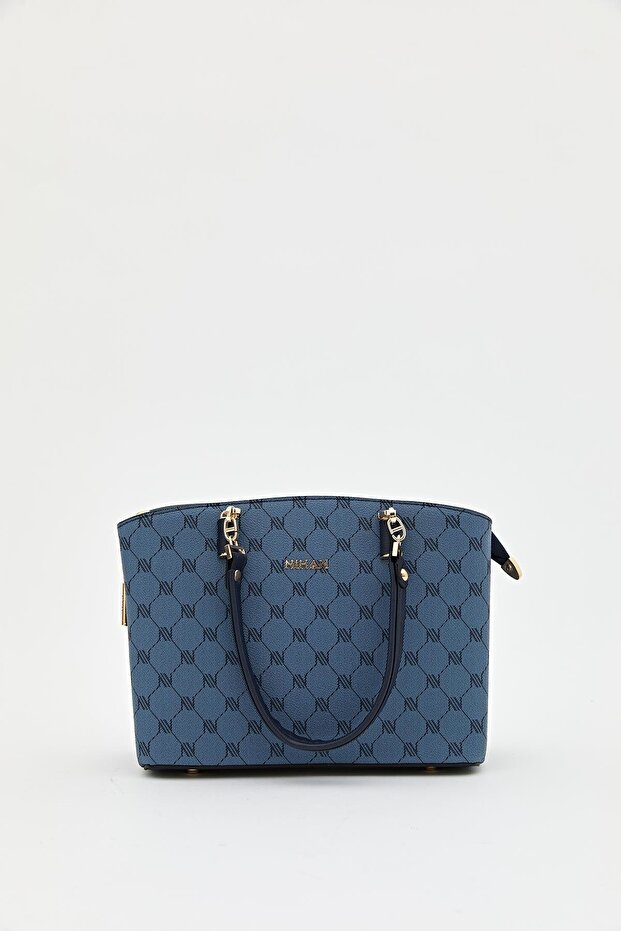 Monogram Shopper Bag Navy Blue - 2