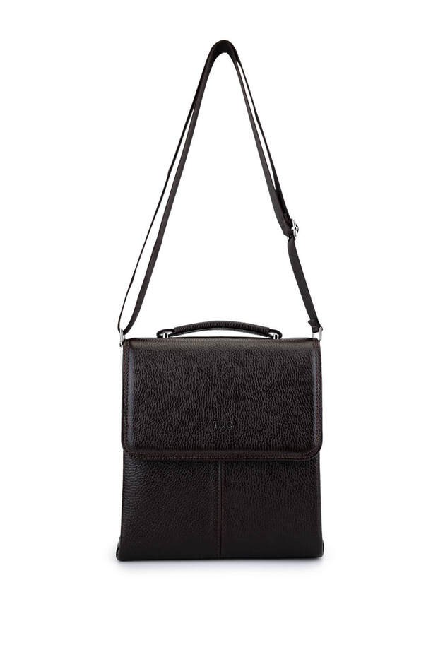 Men's Genuine Leather Brown Messenger Bag