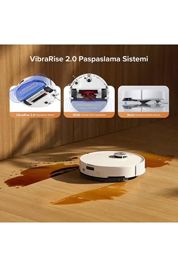 S8 Pro Plus Akıllı Beyaz Robot Süpürge 10.000 HyperForce Emiş Gücü - 7