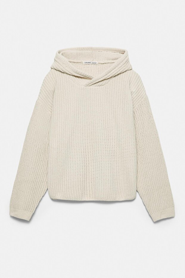 Kapüşonlu şönil kazak - 6