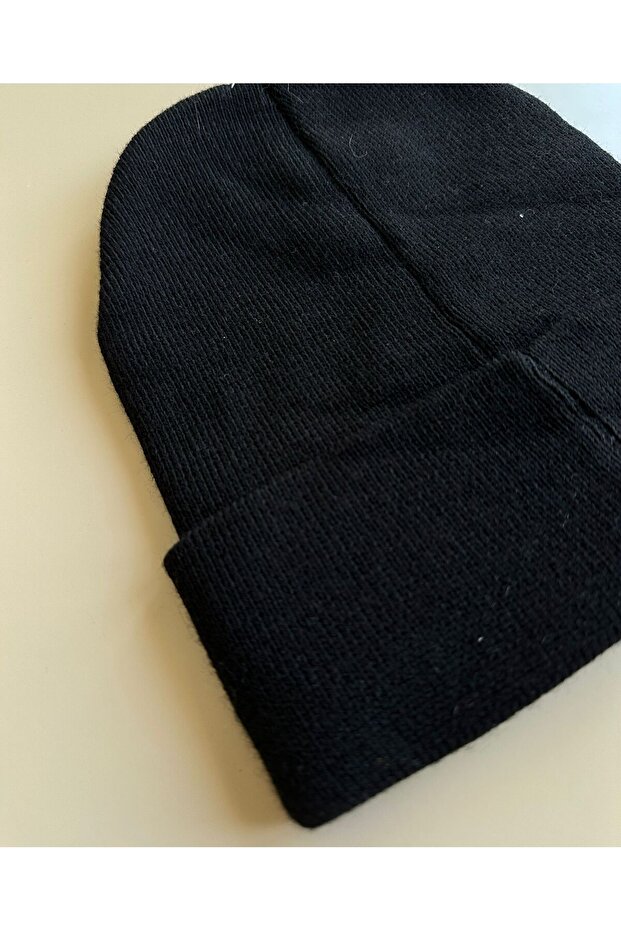 قبعة شتوية قابلة للطي باللون الأسود من Patron Monkey Maymun مطبوع - 2