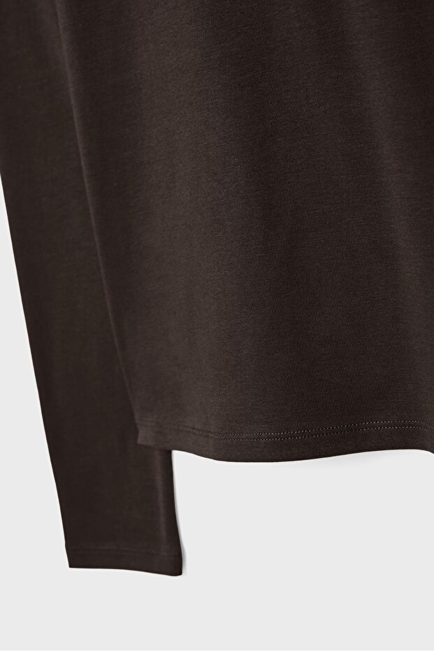 Uzun kollu basic t-shirt - 8