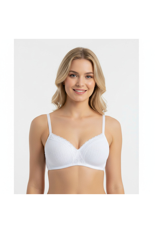 Women's Cotton Non-Wired Jacquard Camisole Rib Soft Bra Bb2103