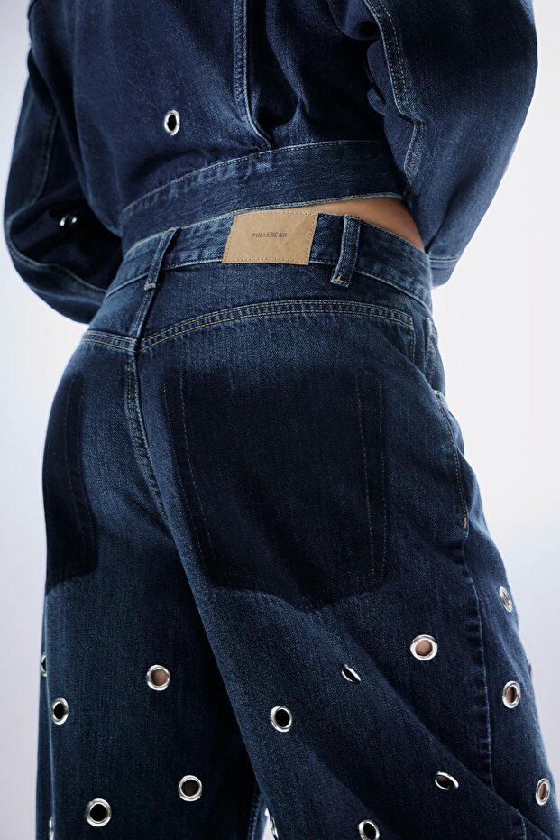Baggy delikli jean - 5