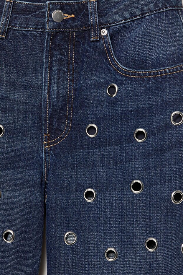 Baggy delikli jean - 7