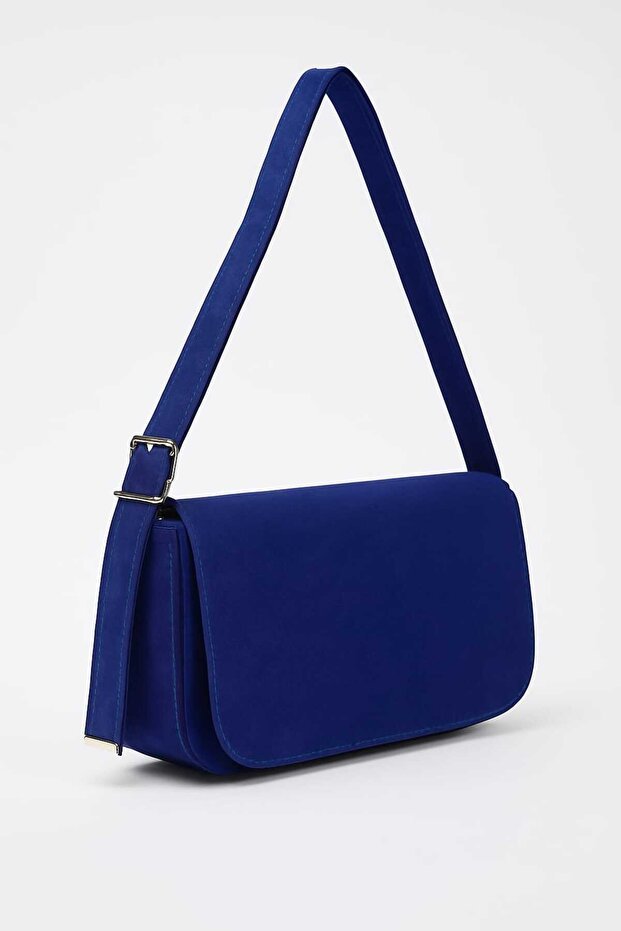 Cobalt Suede Women's Shoulder and Shoulder Bag