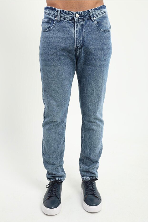 Men's Regular Fit Navy Blue Jean