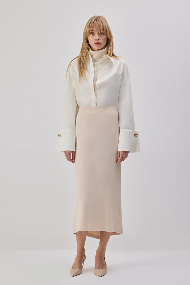 BELİ LASTİKLİ ÖRME ETEK - 3