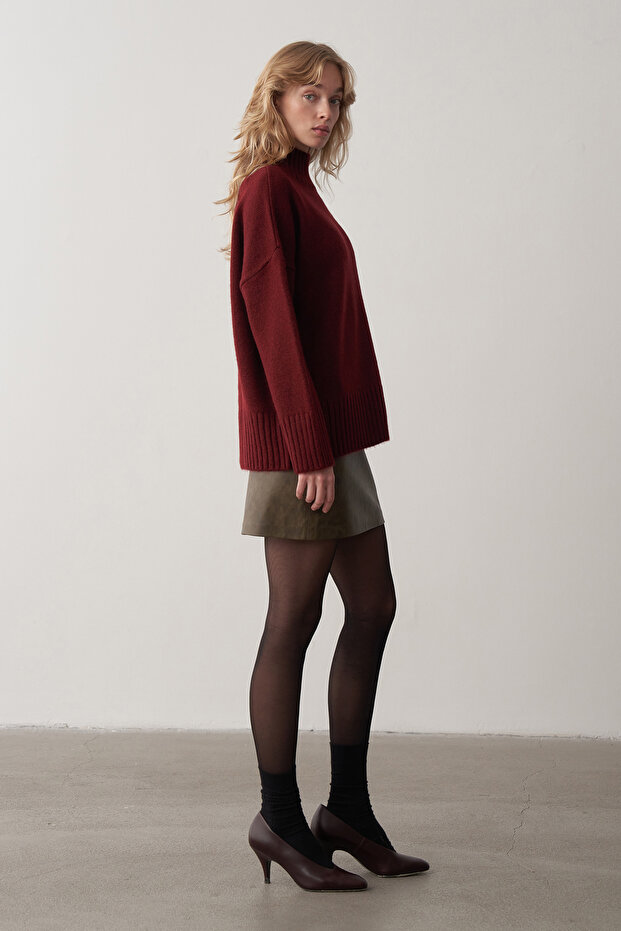 Bordo Dik Yaka Kazak - 3