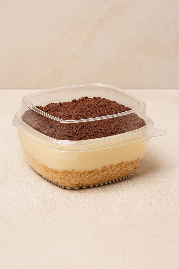 Crystal Plastic Food Container with Lid Transparent Disposable Rice Pudding Bowl Dessert and Storage Container 25 Pieces