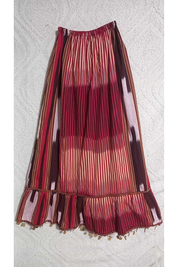 Keşan Fabric Long Skirt with Lirali Ruffles