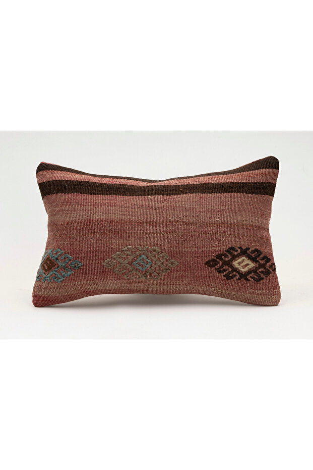 Vintage Throw Pillow Cover Made from Handmade Rug, Wool, 30X50 cm