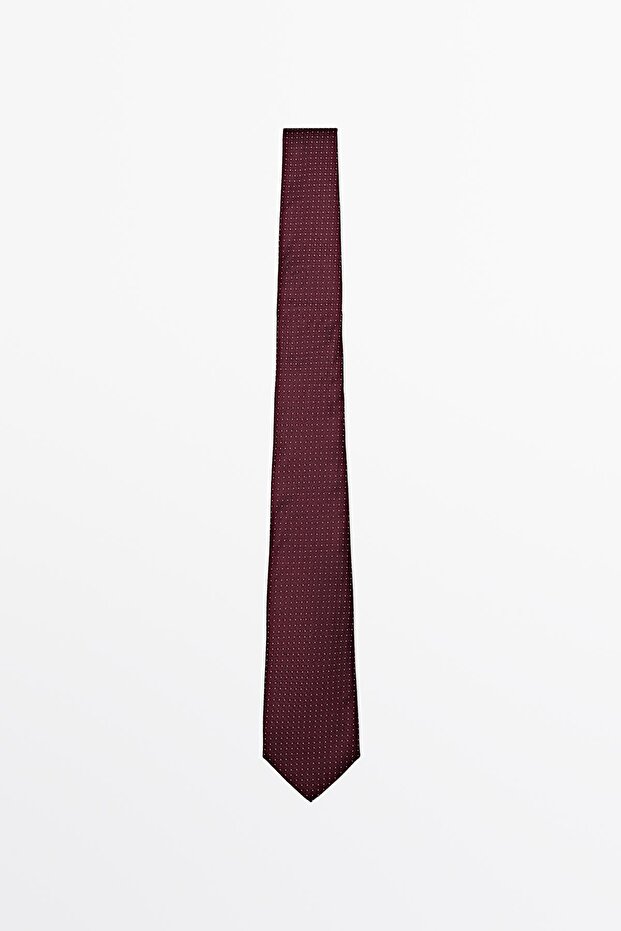 100% silk dotted tie - 1