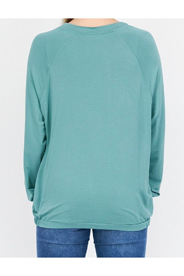 Blouse, Turquoise - 2