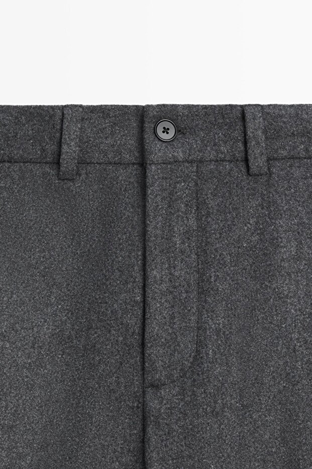 Yün karışımlı flanel pantolon - 6