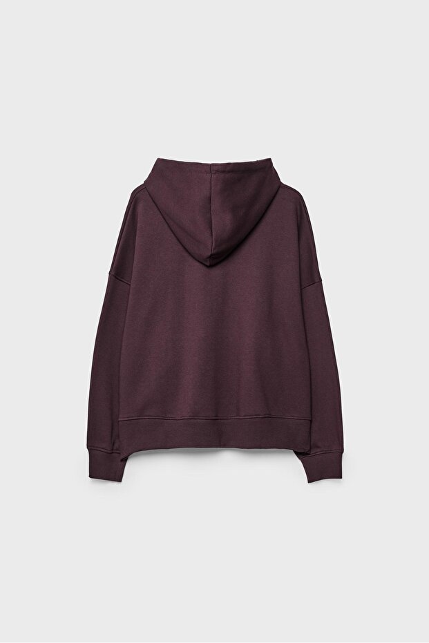 İşlemeli kapüşonlu sweatshirt - 6