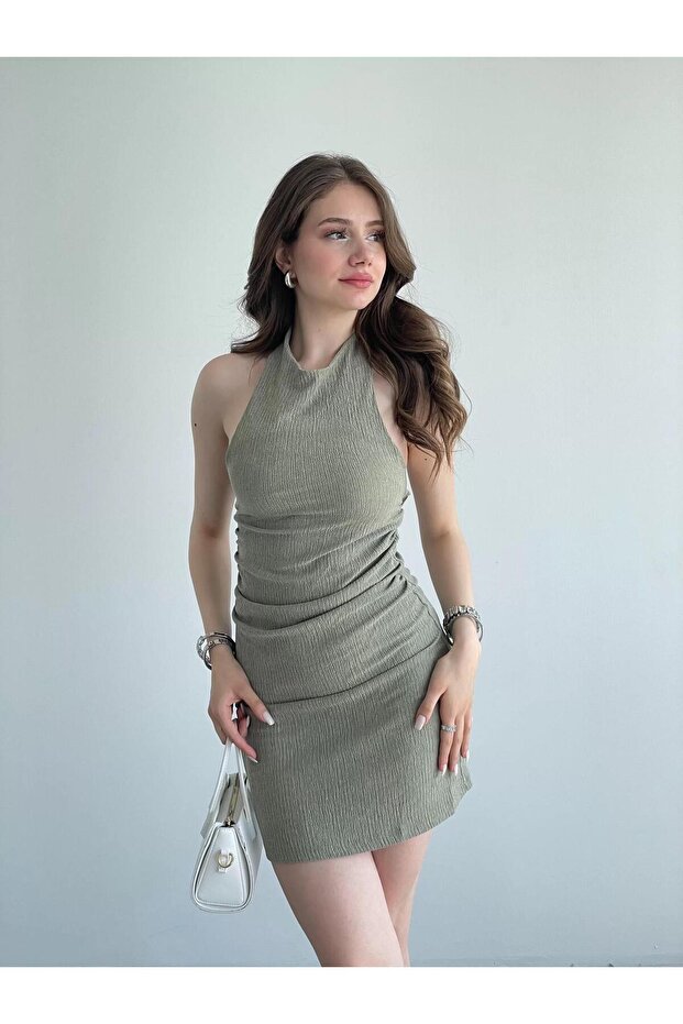 Bürümcük Mini Halter Elbise - 3