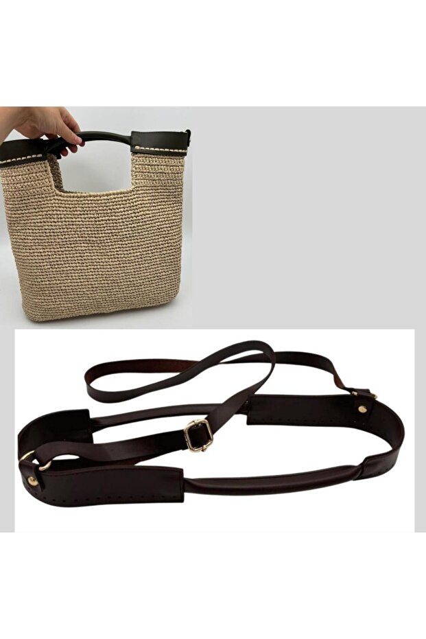 Model Bag Making Apparatus with Handle Dark Brown Color Light Gold Metallic
