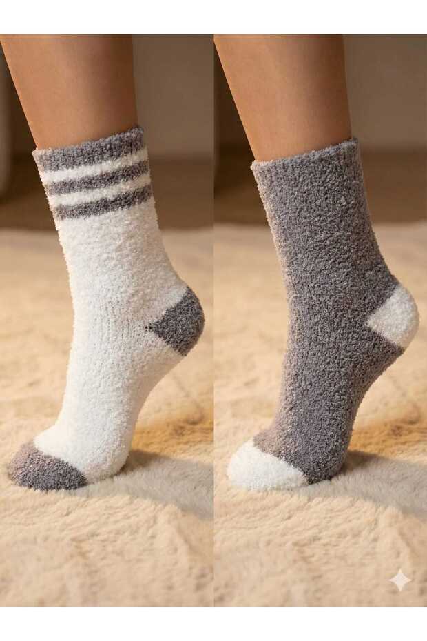 PELUŞ EV UYKU ÇORABI - 1