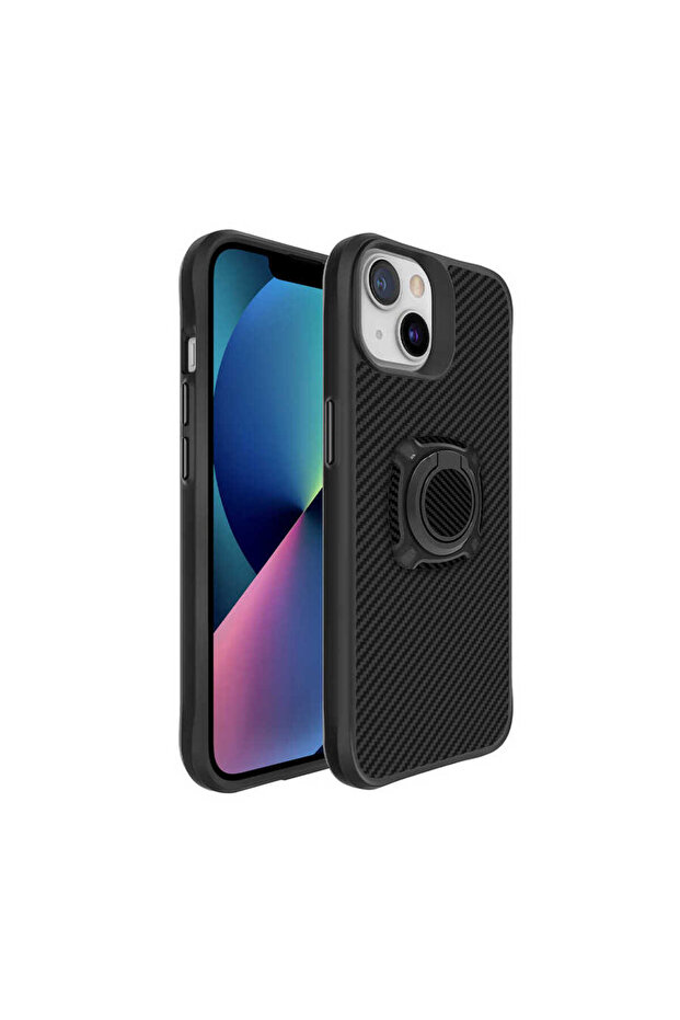 حافظة ASMA Timo متوافقة مع هاتف iPhone 13 - أسود - 1