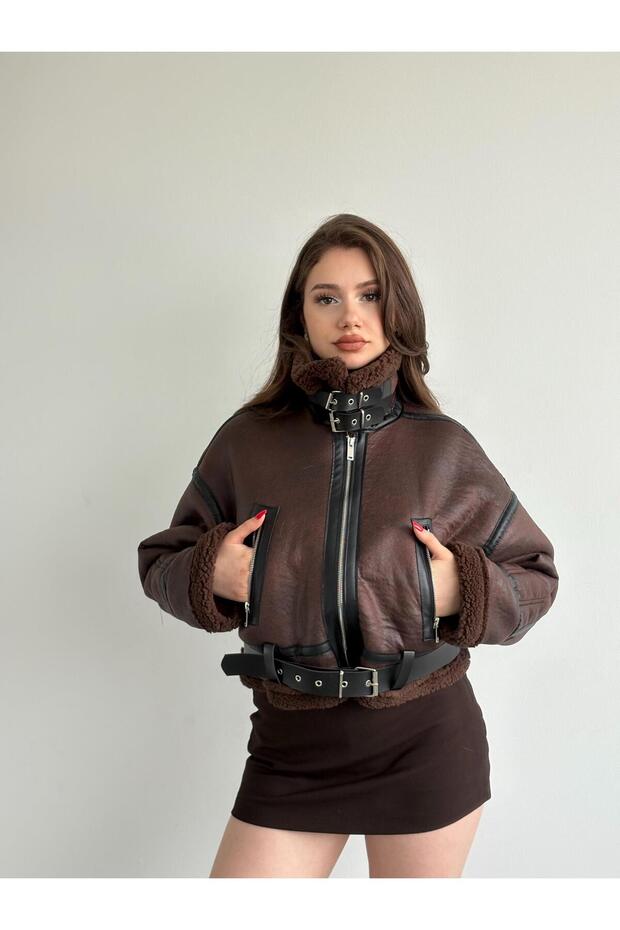 Kürklü Kemerli Ceket - 2