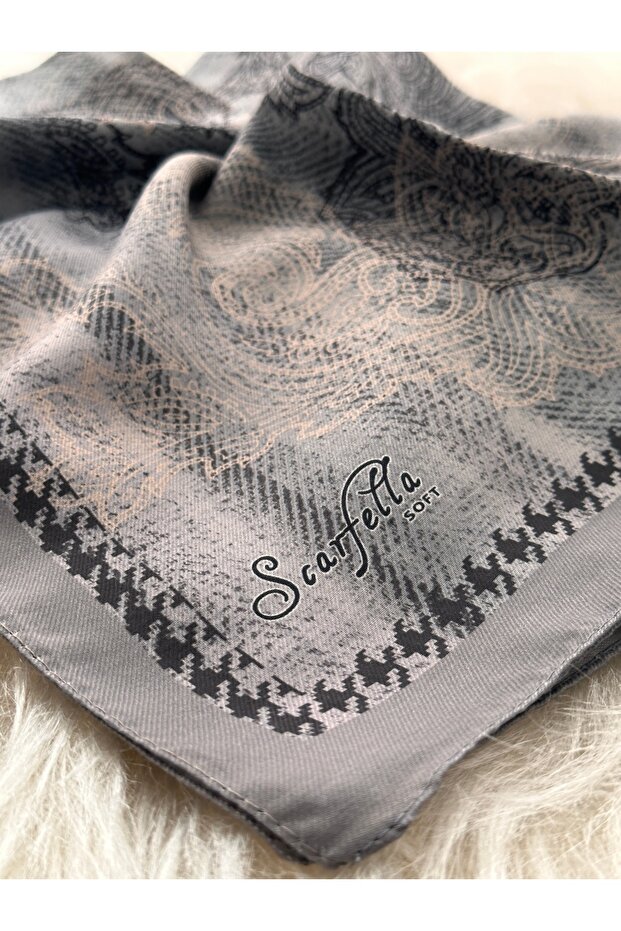 desenli soft eşarp - 2