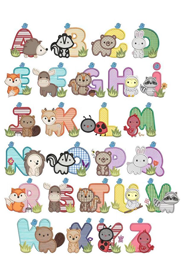 Shaped Alphabet Sticker Set (5 Sheets)