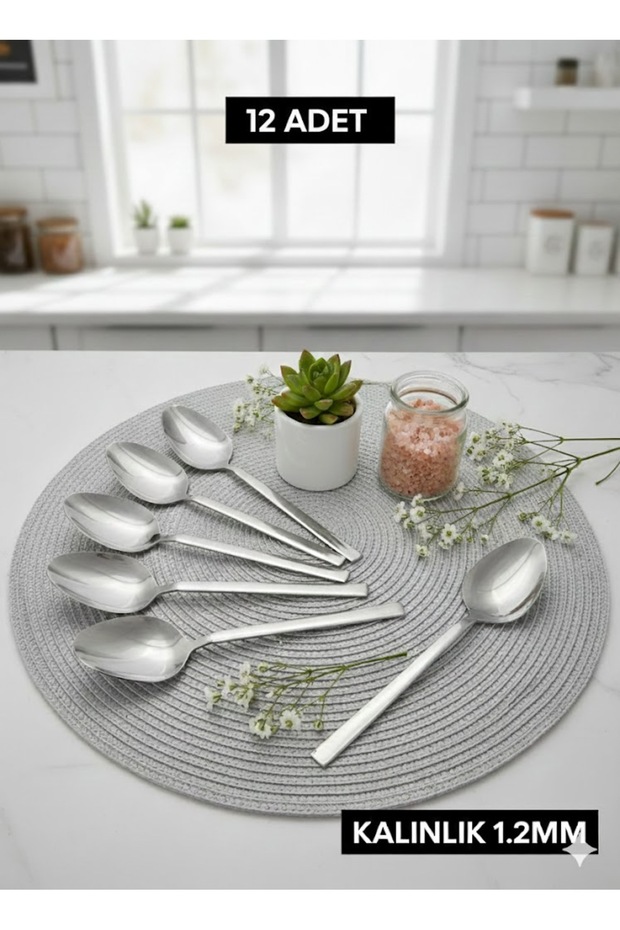 SADE TATLI KAŞIĞI 12 ADET - 1