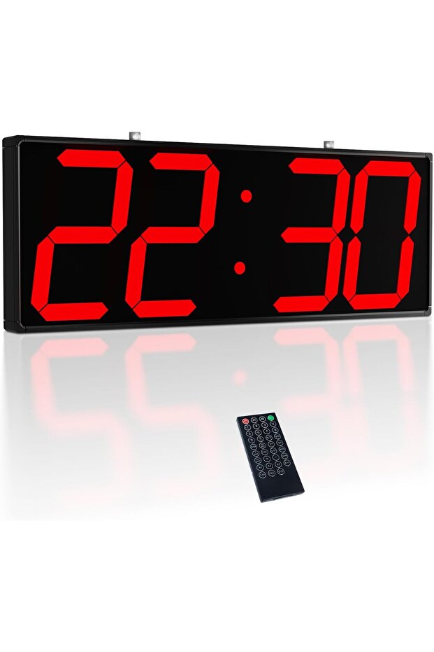 Double-Sided Digital Wall Clock (Red) - 1