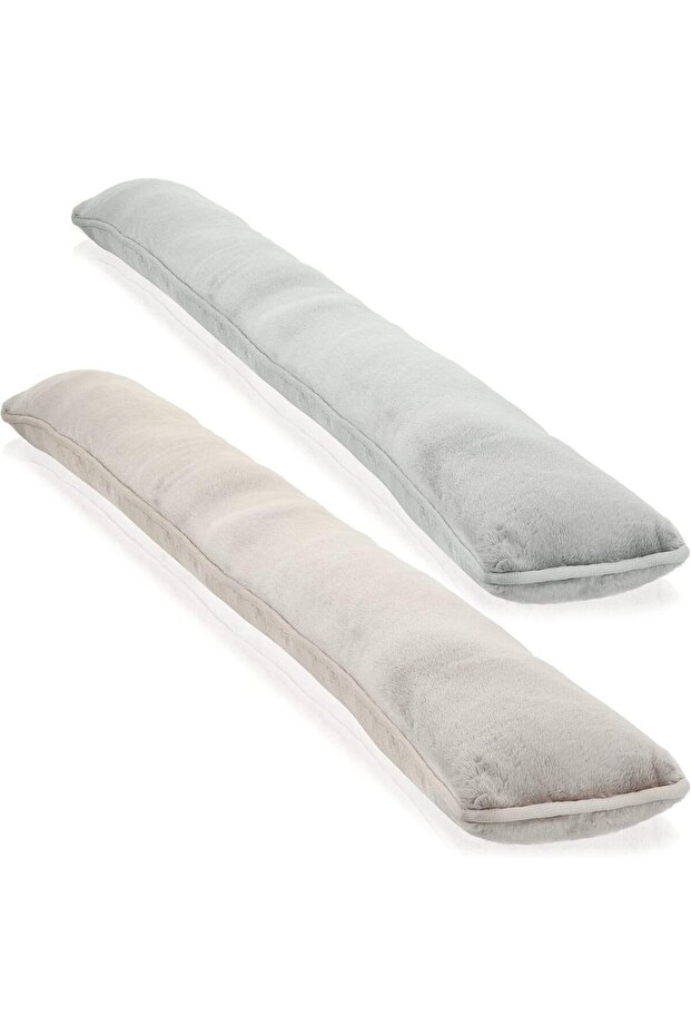 2X Draft Stopper for Doors & Windows - 2 Pieces, Taupe/Gray