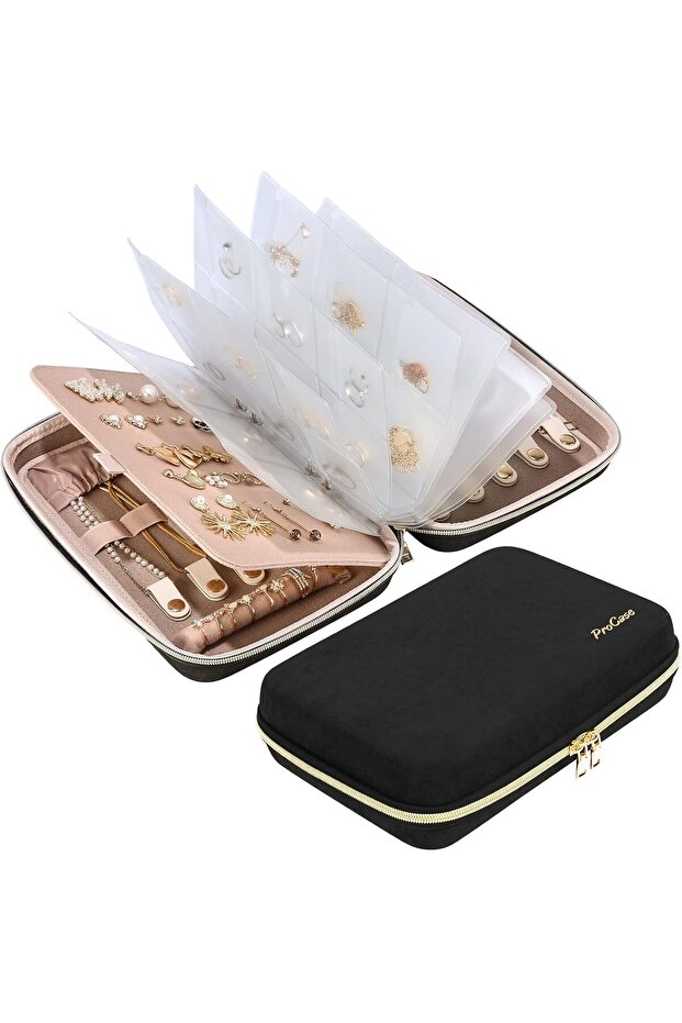Extra Large Jewelry Organizer Case, Black